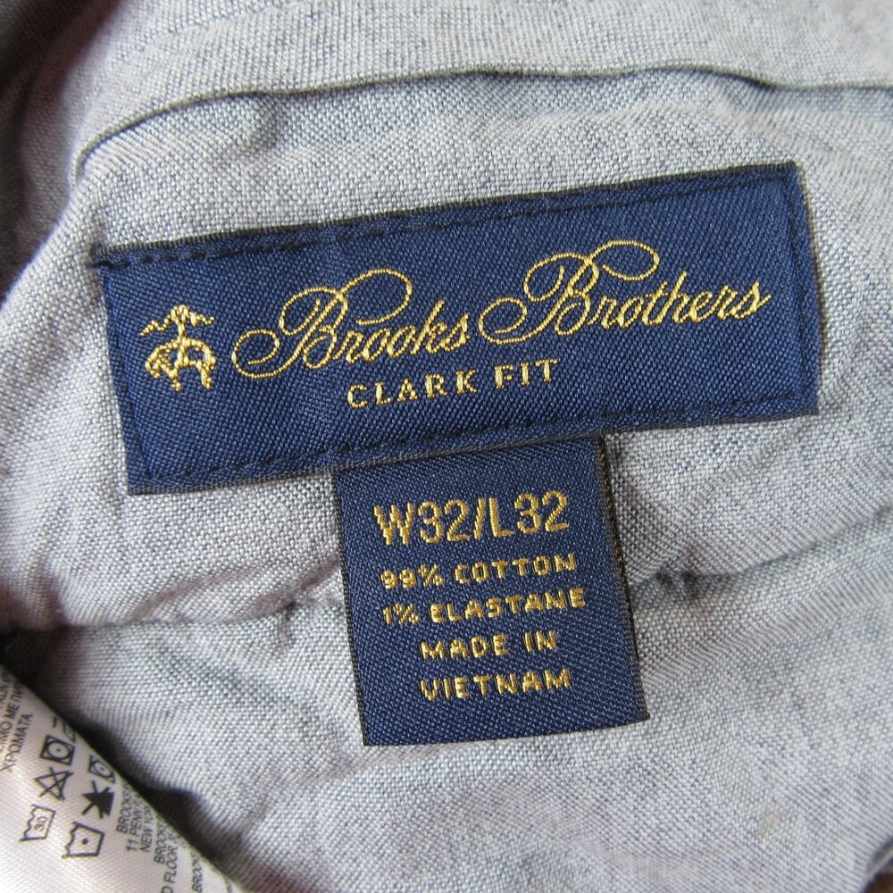 Brooks Brothers Mens Corduroy Pants 32 x 32 Clark Fit Brown Stretch Cotton - Picture 6 of 11